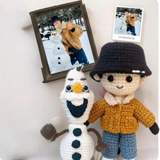 PhotoToCrochetDoll- Personalized  Crochet Dolls with Photo Card